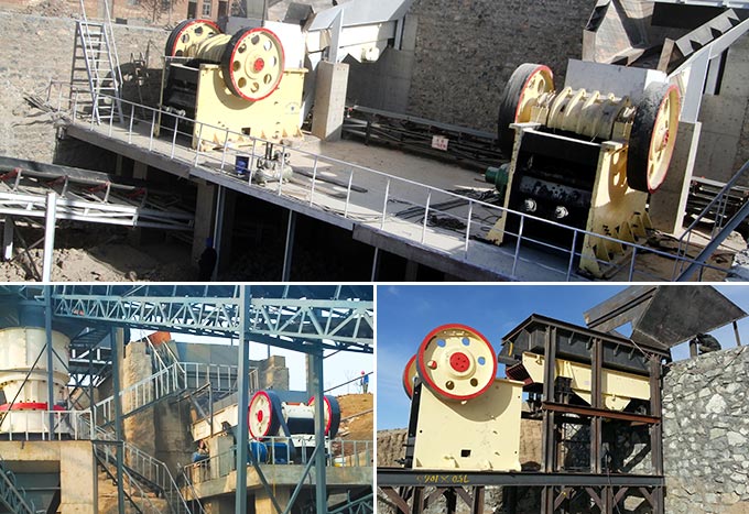 顎式破碎機現(xiàn)場作業(yè)中 顎式破碎機現(xiàn)場作業(yè)中