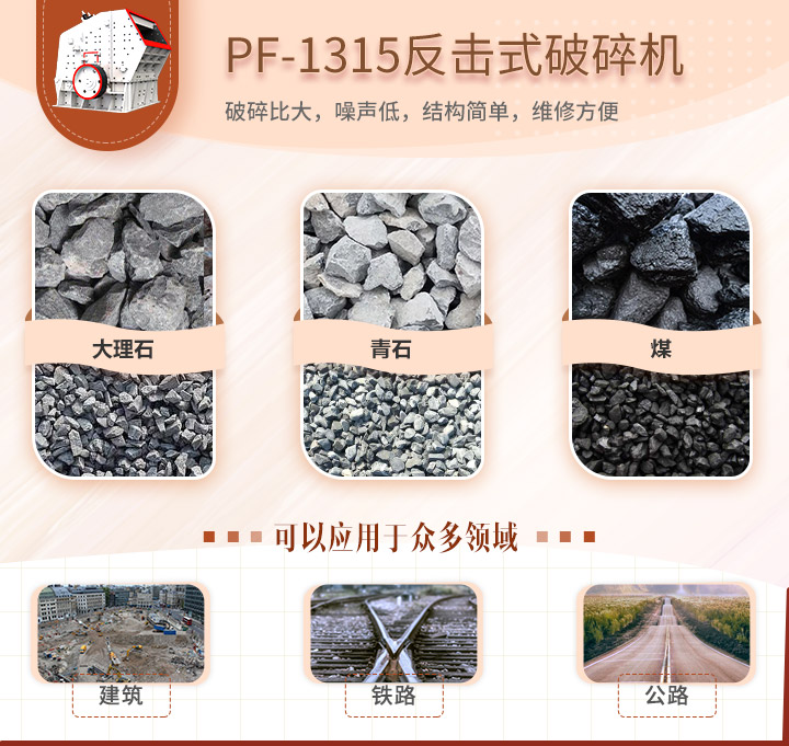PF-1315反擊式破碎機(jī)應(yīng)用范圍 PF-1315反擊式破碎機(jī)應(yīng)用范圍