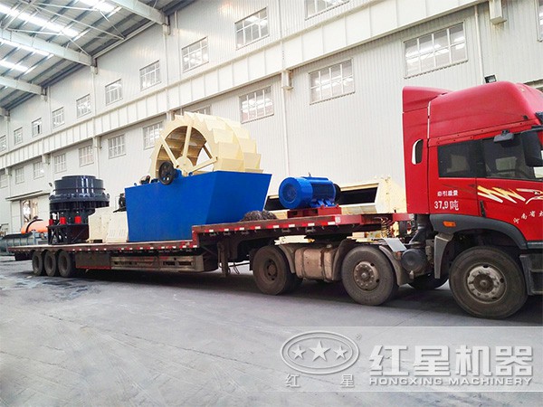 紅星發(fā)往湖南的洗砂機(jī)、破碎機(jī)等設(shè)備