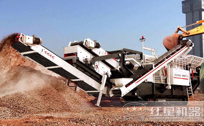 履帶移動(dòng)破碎站作業(yè)現(xiàn)場(chǎng) 履帶移動(dòng)破碎站作業(yè)現(xiàn)場(chǎng)