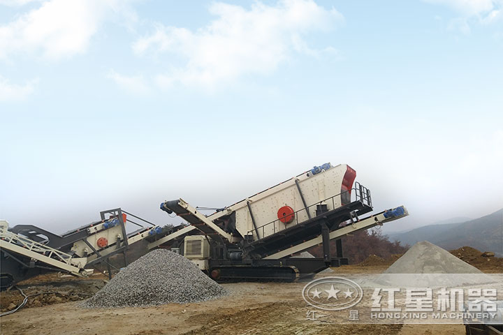車載流動石子、粉碎機生產(chǎn)現(xiàn)場