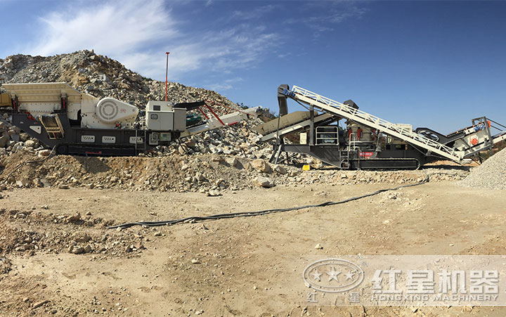 移動式砂石生產(chǎn)線設(shè)備現(xiàn)場實(shí)拍 移動式砂石生產(chǎn)線設(shè)備現(xiàn)場實(shí)拍