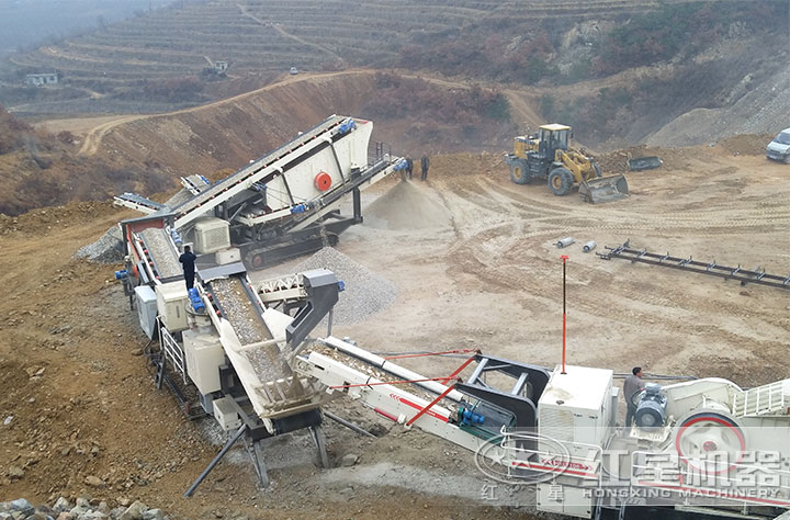 移動制砂機(jī)生產(chǎn)現(xiàn)場 移動制砂機(jī)生產(chǎn)現(xiàn)場