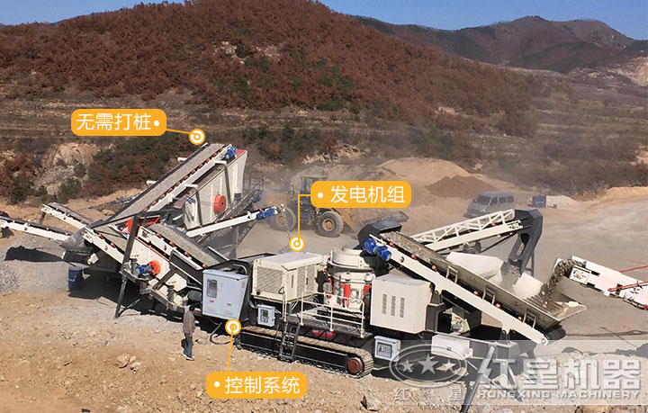 能移動(dòng)的小型碎石機(jī)現(xiàn)場(chǎng) 能移動(dòng)的小型碎石機(jī)現(xiàn)場(chǎng)