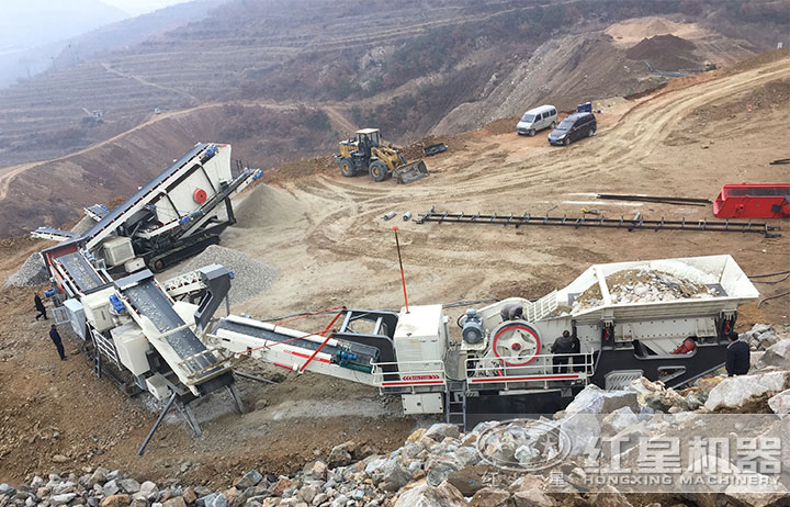 移動式人造沙子機器現(xiàn)場 移動式人造沙子機器現(xiàn)場