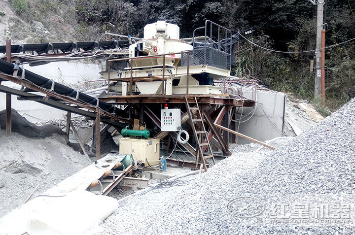 制砂設備現(xiàn)場實拍，可在線咨詢單臺設備或生產(chǎn)線報價