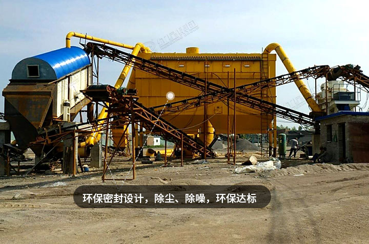 用戶鵝卵石破碎現(xiàn)場，實(shí)現(xiàn)綠色生產(chǎn)