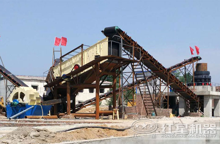 輪式洗砂機現(xiàn)場 輪式洗砂機現(xiàn)場