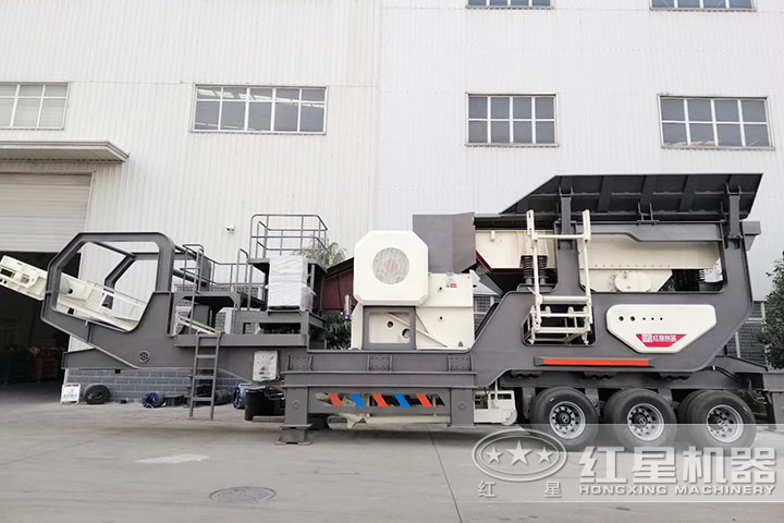 輪胎式小型粉碎建筑垃圾的機器 輪胎式小型粉碎建筑垃圾的機器