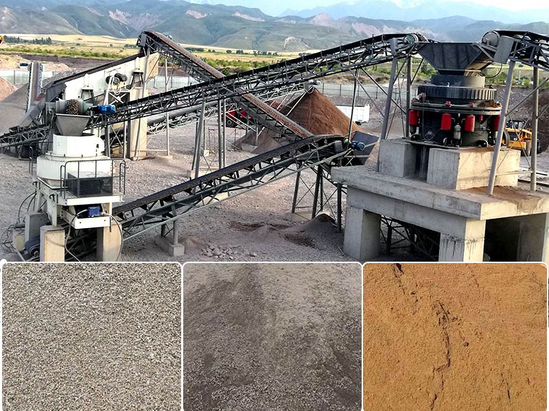 鵝卵石制砂生產(chǎn)線及成品 鵝卵石制砂生產(chǎn)線及成品