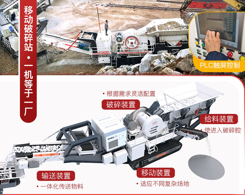 履帶移動破碎站結構 履帶移動破碎站結構